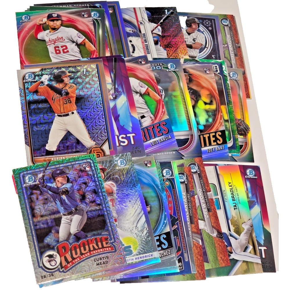 2021 Topps Bowman Chrome MLB BASEBALL Refractors Rookies 34 Cards